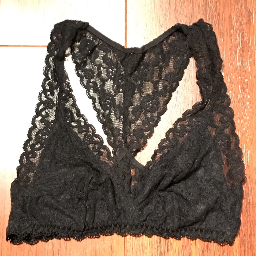 Black lace bralette